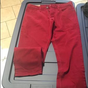 Men Red Pants